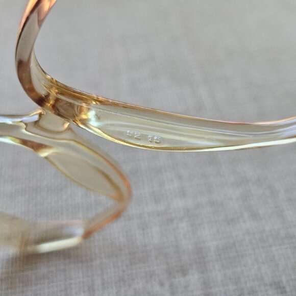 Vintage Eyeglasses Frame Tan Clear/Gold Tone Glasses Frame 52[]15 135 Eye Wear - Picture 9 of 11